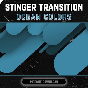 Stinger Transition - OCEAN COLORS Twitch Transition With Animated Stripes | Animated Transition for Streaming | Twitch Stream Transition