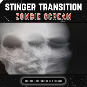 Zombie Scream Horror Stinger Transition - Halloween Twitch Transition | Horror Transition for Streaming | Twitch Overlay | SFX Included