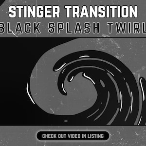 Black Liquid Twirl Stinger Transition - Black OBS Transition with swirly effect | Twitch Overlay for Streaming | Streamlabs Transition
