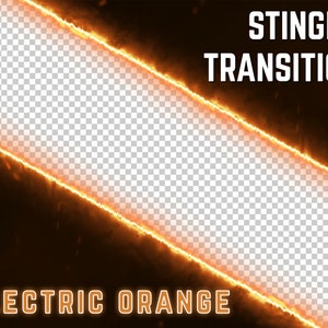 Orange Stinger Transition - Orange OBS Transition with electric effect | Twitch Overlay for Streaming | Streamlabs Scene Transition Stinger