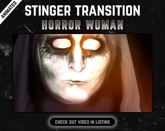 Horror Woman Stinger Transition: Halloween Twitch Overlay (SFX Included)