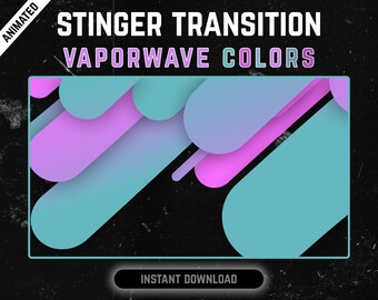 Vaporwave Stinger Transition: Animated Twitch Stream Overlay (WEBM)