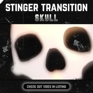 Skull Horror Stinger Transition - Halloween Twitch Transition | Horror Transition for Streaming | Twitch Overlay | SFX Included