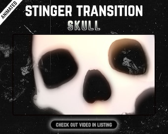 Skull Horror Twitch Transition: Halloween Stinger with SFX