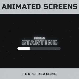 Black LoFi Twitch Screens - Starting Soon - Be Right Back - Stream Ending | Looping Animation Stream Screen Overlays