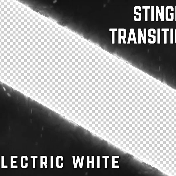 WHITE Stinger Transition - White OBS Transition with electric effect | Twitch Overlay for Streaming | Streamlabs Scene Transition Stinger