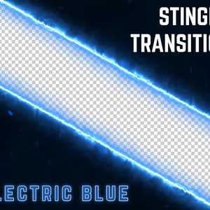BLUE Stinger Transition - Blue OBS Transition with electric effect | Twitch Overlay for Streaming | Streamlabs Scene Transition Stinger