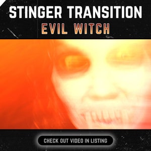 Evil Witch Stinger Transition - Halloween Twitch Transition | Horror Transition for Streaming | Twitch Overlay | SFX Included