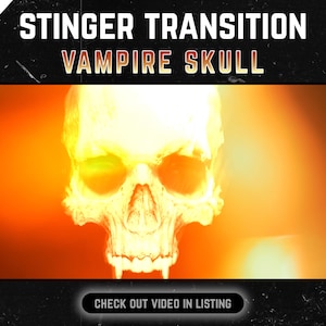 Vampire Skull Horror Stinger Transition - Halloween Twitch Transition | Horror Transition for Streaming | Twitch Overlay | SFX Included
