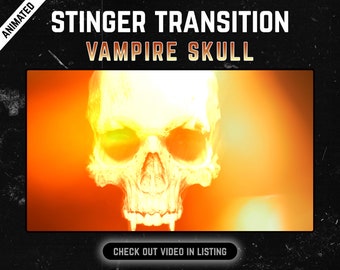 Vampire Skull Stinger Transition: Halloween Horror Twitch Overlay (SFX Included)