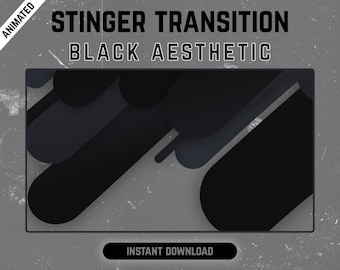 Stinger Transition - BLACK AESTHETIC Twitch Transition With Animated Stripes | Animated Transition for Streaming | Twitch Stream Transition