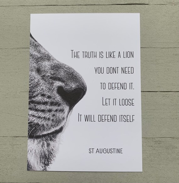 St. Augustine Print The truth is like a lion... 5x7