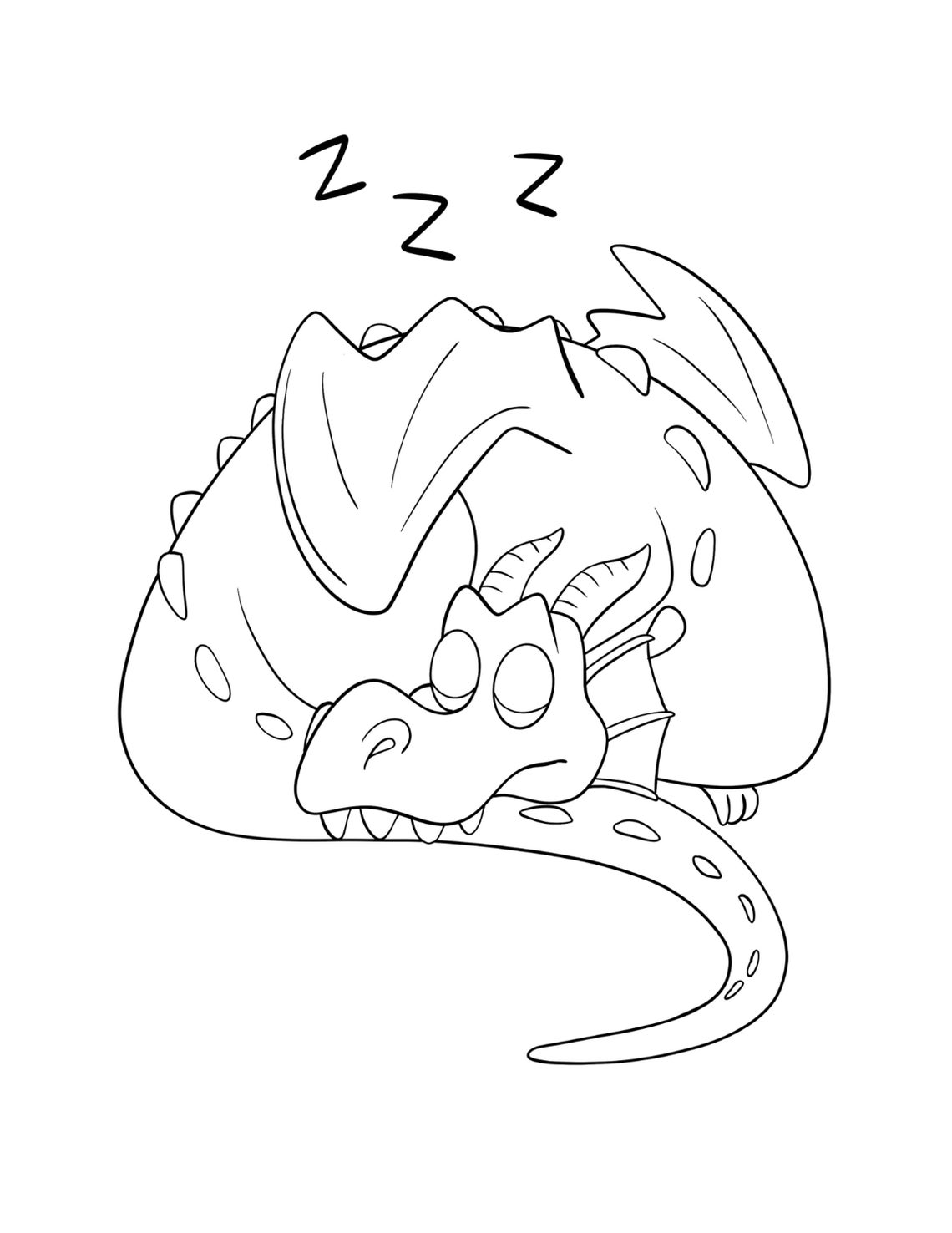 Funny Dragon Coloring Pages 20 Dragon Printable Coloring | Etsy