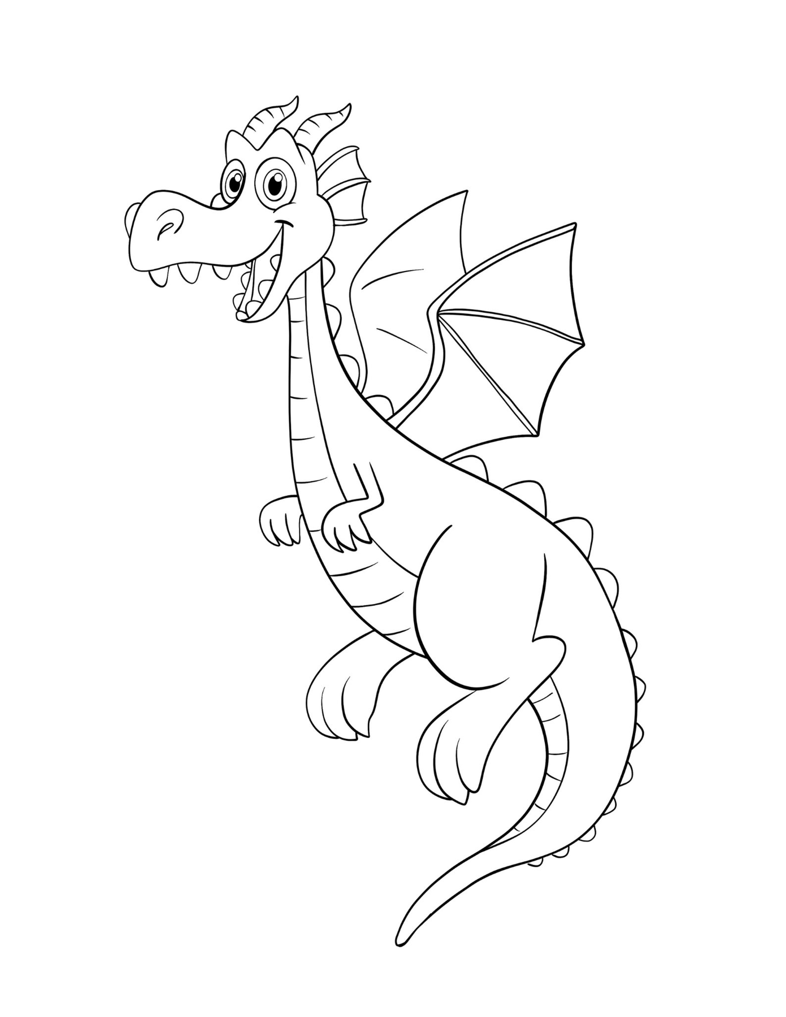 Funny Dragon Coloring Pages 20 Dragon Printable Coloring | Etsy