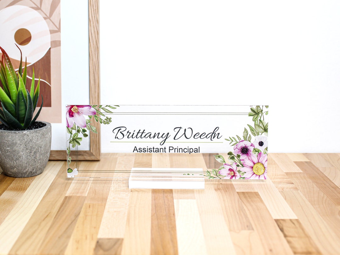 Personalized Desk Name Plate Custom Office Decor Name Plate Etsy