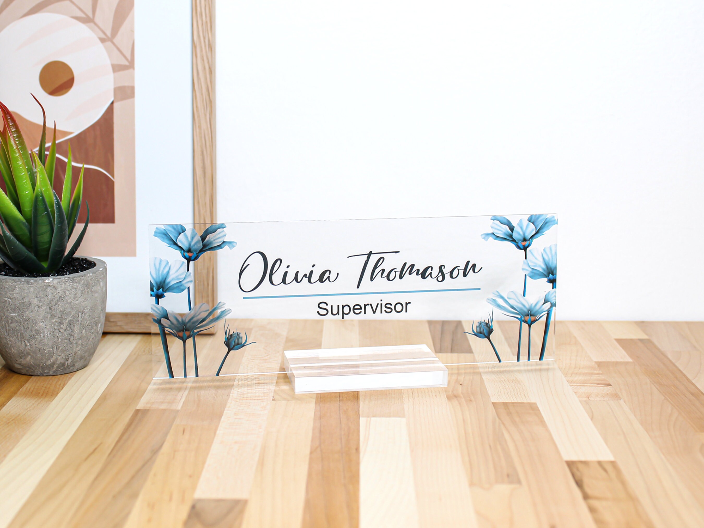 Custom Office Desk Plate Office Decor for Men / Women Name Etsy