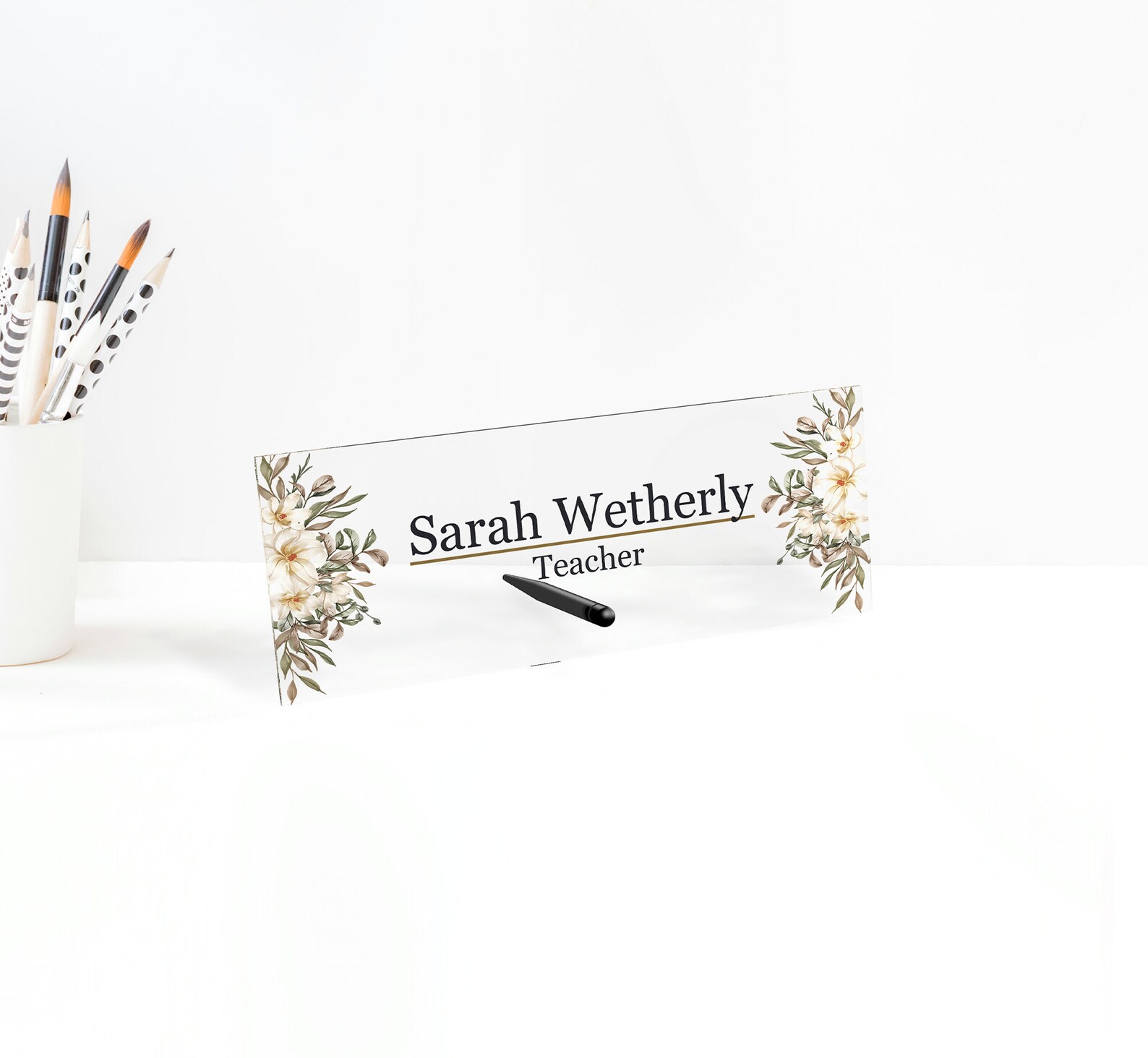 Personalized Name Plate for Desk Custom Name Clear Acrylic Etsy