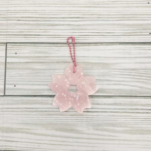 Large Sakura Flower Keychain