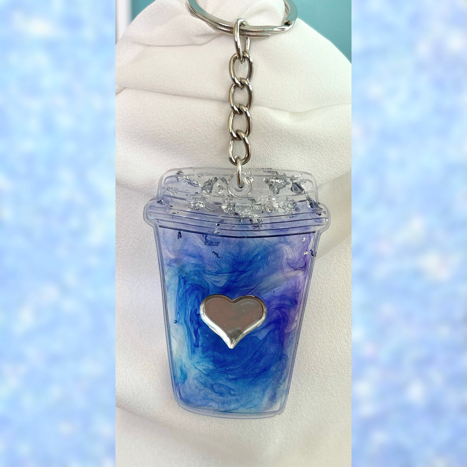 Coffee Drink Cup Keychain Etsy