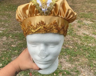 Sombrero de Oshun para hombre, bordado en oro