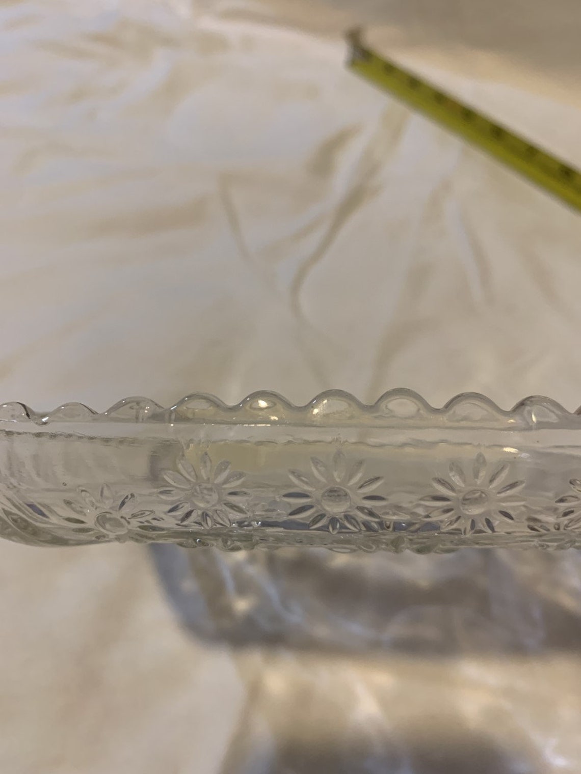 Set of 5 Vintage clear pressed glass sandwich plate dessert Etsy