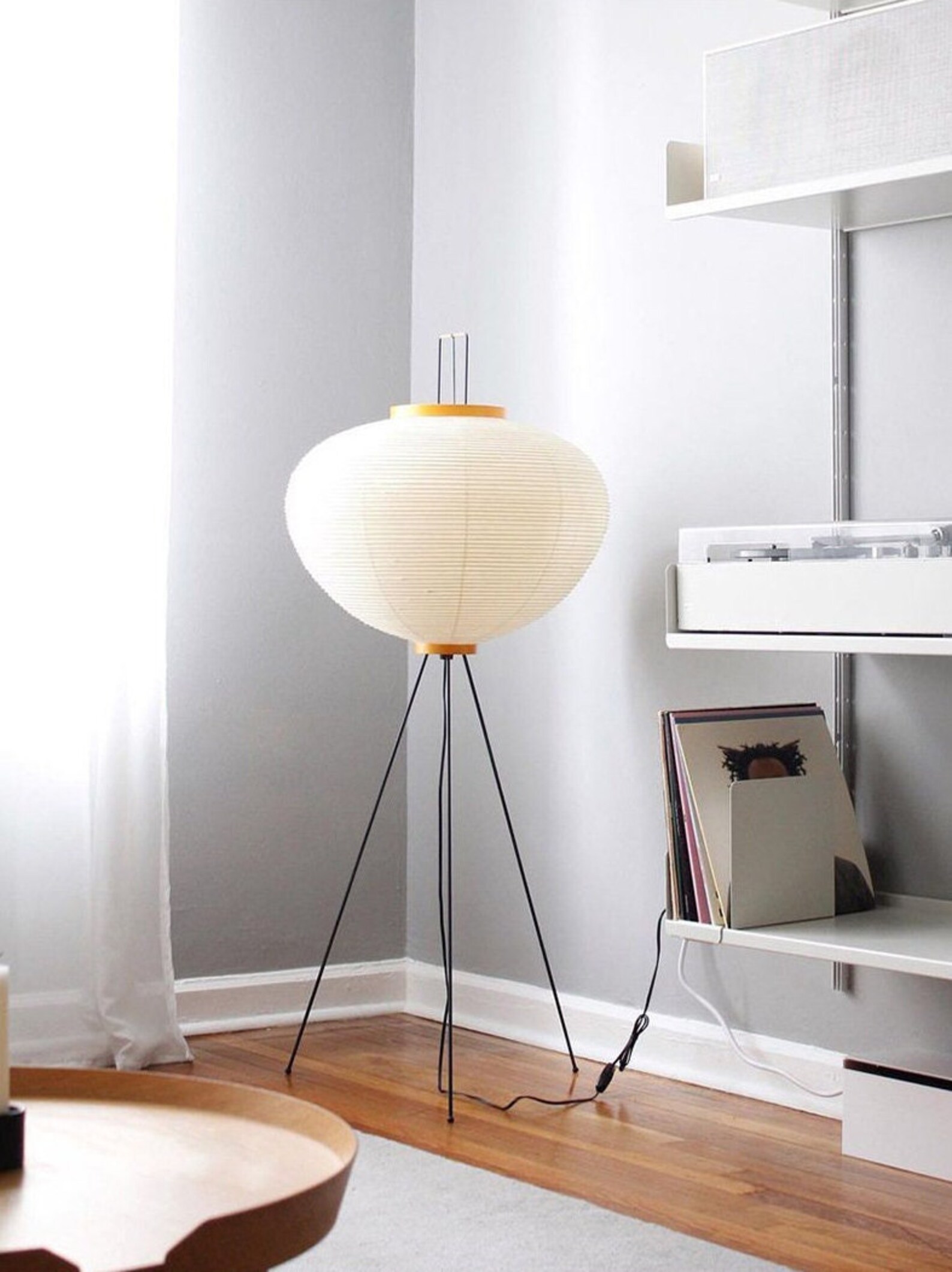 Rice Paper Floor Lamp Japanese Style Tripod Floor Lamp Etsy