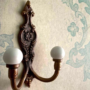 French Scroll Cast Iron Wall Double Hook 