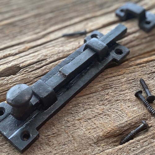 Cottage LATCH Hand BURNT/WAX Finish Rustic Wrought Iron Etsy