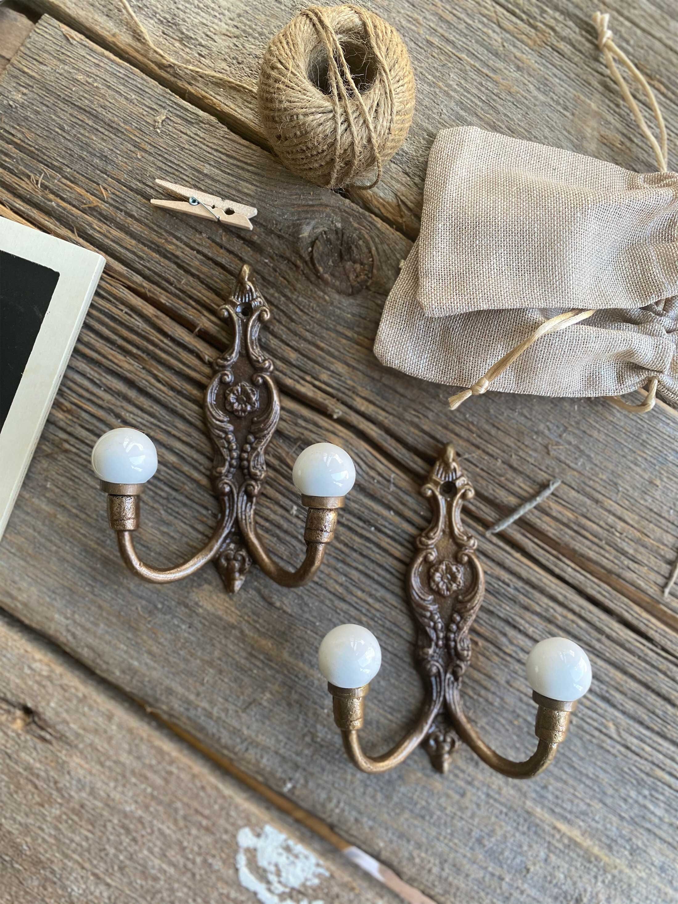 Coat Hook Wall Hook Antique Bronze & Ceramic Knob Coat Hook Etsy