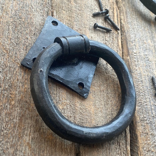 Hand DOOR RINGKNOCKER Blacksmith Burntwax Finish Etsy