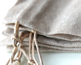 Mini Jute Favor Bags, Rustic Drawstring Pouches, Boho Gift Packaging