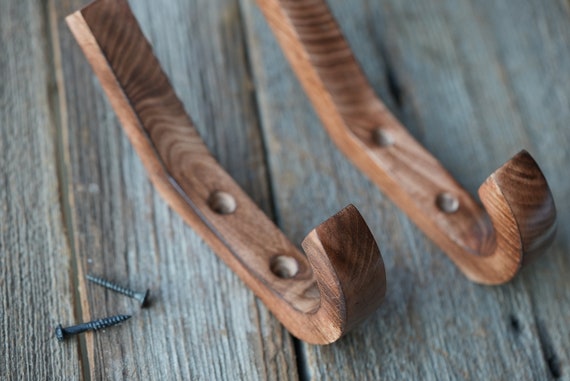 MANGO WOOD HOOKS, Hat Hanging Wooden Wall Hooks, Coat Hanger, Wall