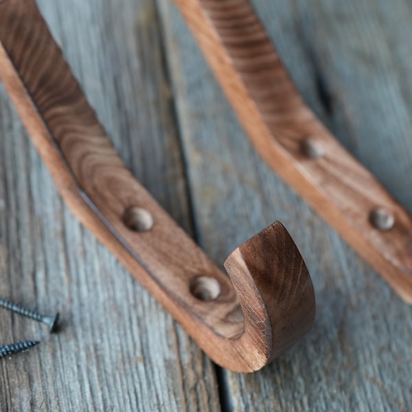 MANGO WOOD HOOKS, Hat Hanging Wooden wall hooks, coat hanger, wall hook large, wall hook wood, coat hook, Coat Rack Wall Mount, Robe Hook