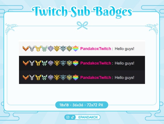 Twitch Sub Badges / Cheer Bit Badges Overwatch Ranks