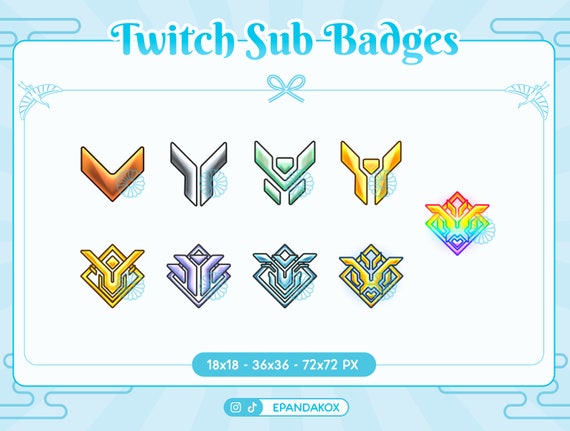 Twitch Sub Badges / Cheer Bit Badges Overwatch Ranks 