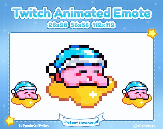 Animated Kirby Emote for Twitch Animated Sleeping Emote - Etsy Canada