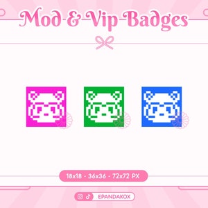 Vip In Pixels Pixel Raccoon Mod Vip Badges Twitch, Twitch VIP Badges, Twitch Animal ...