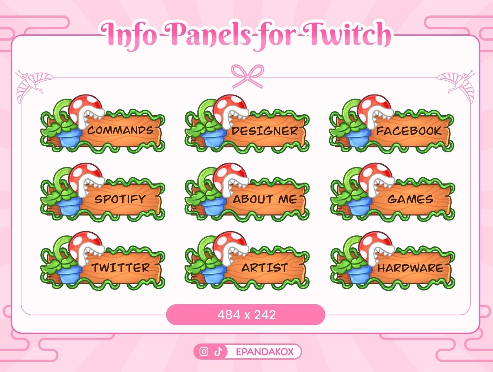 Carnivorous Plant Info Panels, Information Panels, Cute Twitch Panels ...