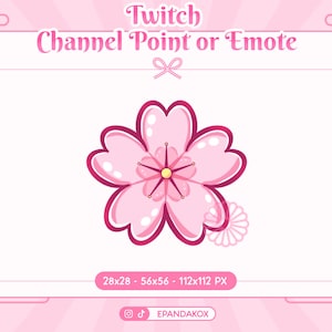 Sakura Flower Channel Points Twitch, Japanese flower Emote, Japanese Emotes Twitch, Emotes for stream, Twitch Rewards, Sakura Emotes Twitch