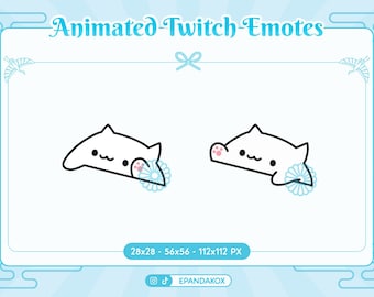 Bongo Cat Animated Emote for Twitch, Animated Emotes, Animated Cat Emotes, Bongo Cat Animated Emote , Animated cute emotes, Kawaii Bongo Cat