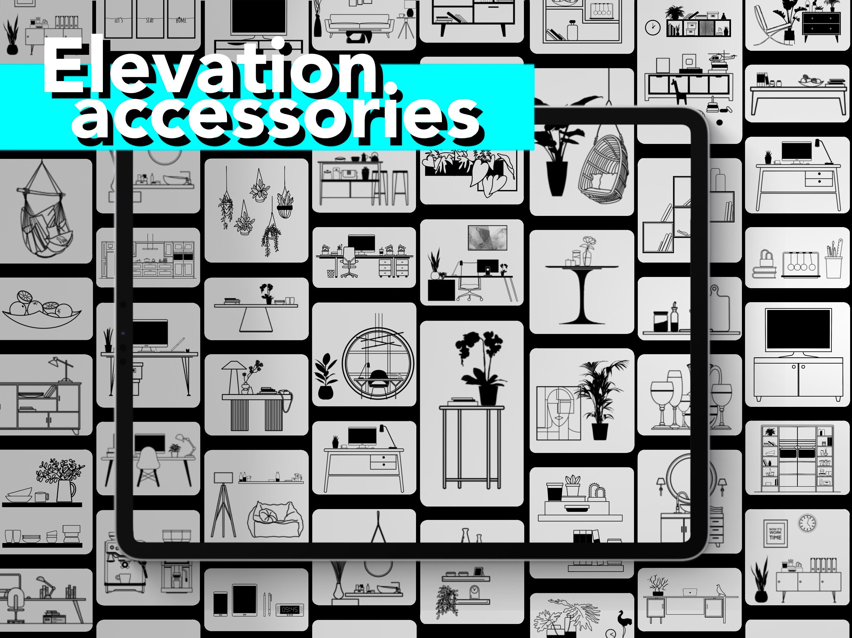 150 Architectural and Interior Design Stencils for Procreate