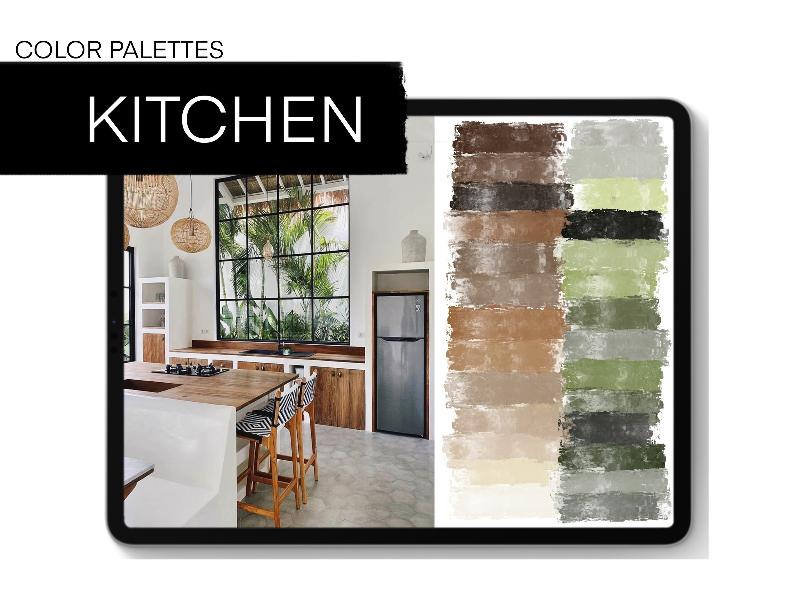 Tropical Color Palettes for Procreate | 150 Colors for Interior Design ...