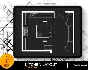 Architectural Kitchen Layout for Procreate Kitchen Design 5 Kitchen ...