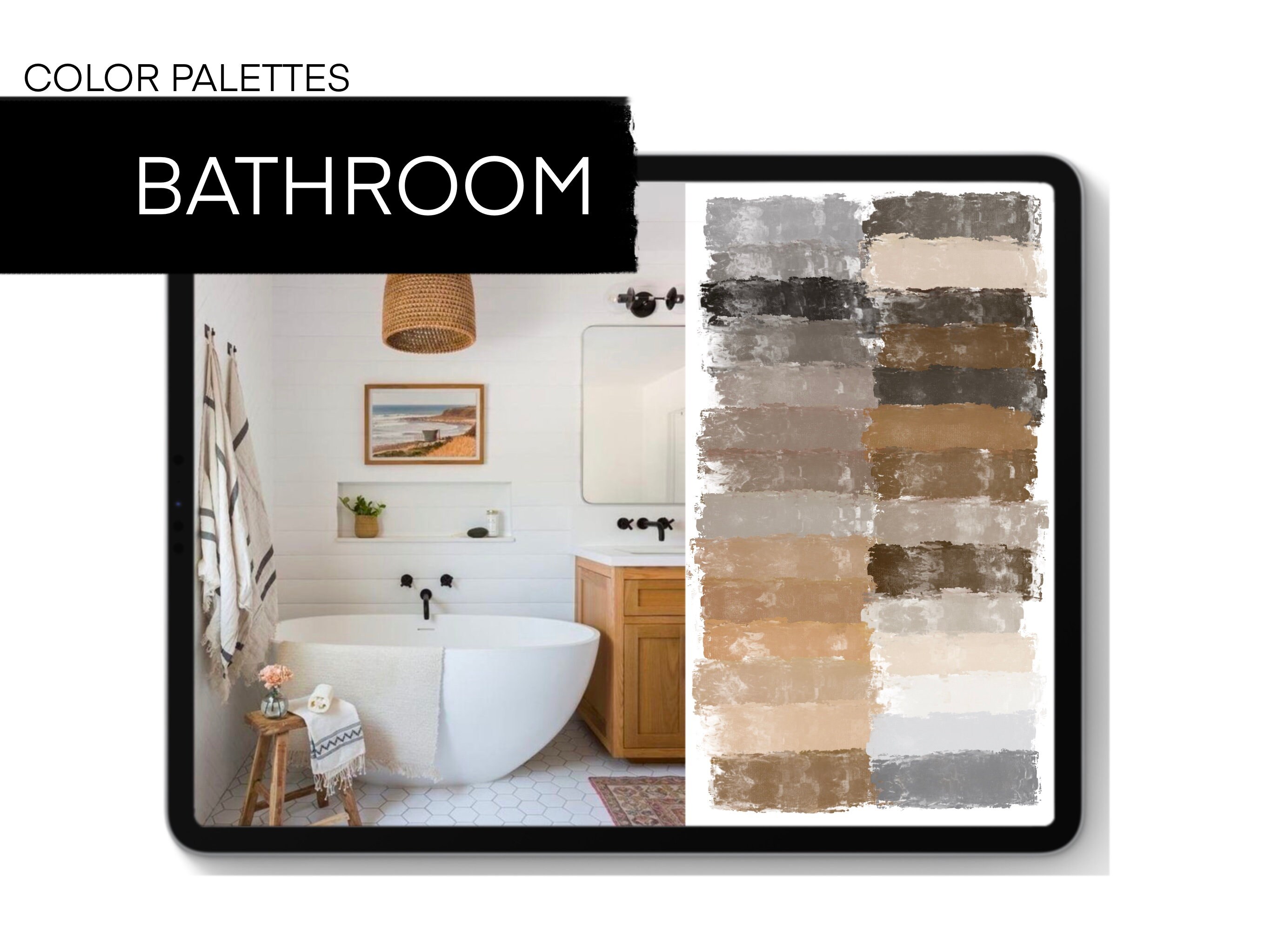 Farmhouse Color Palettes for Procreate | 150 Colors for Interior Design ...