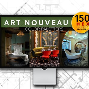 Color Palette HEX Codes 150 Colors - Art Nouveau Collection, HEX Codes for Color Art Nouveau Color Palette 150 Colors, 150 HEX Codes