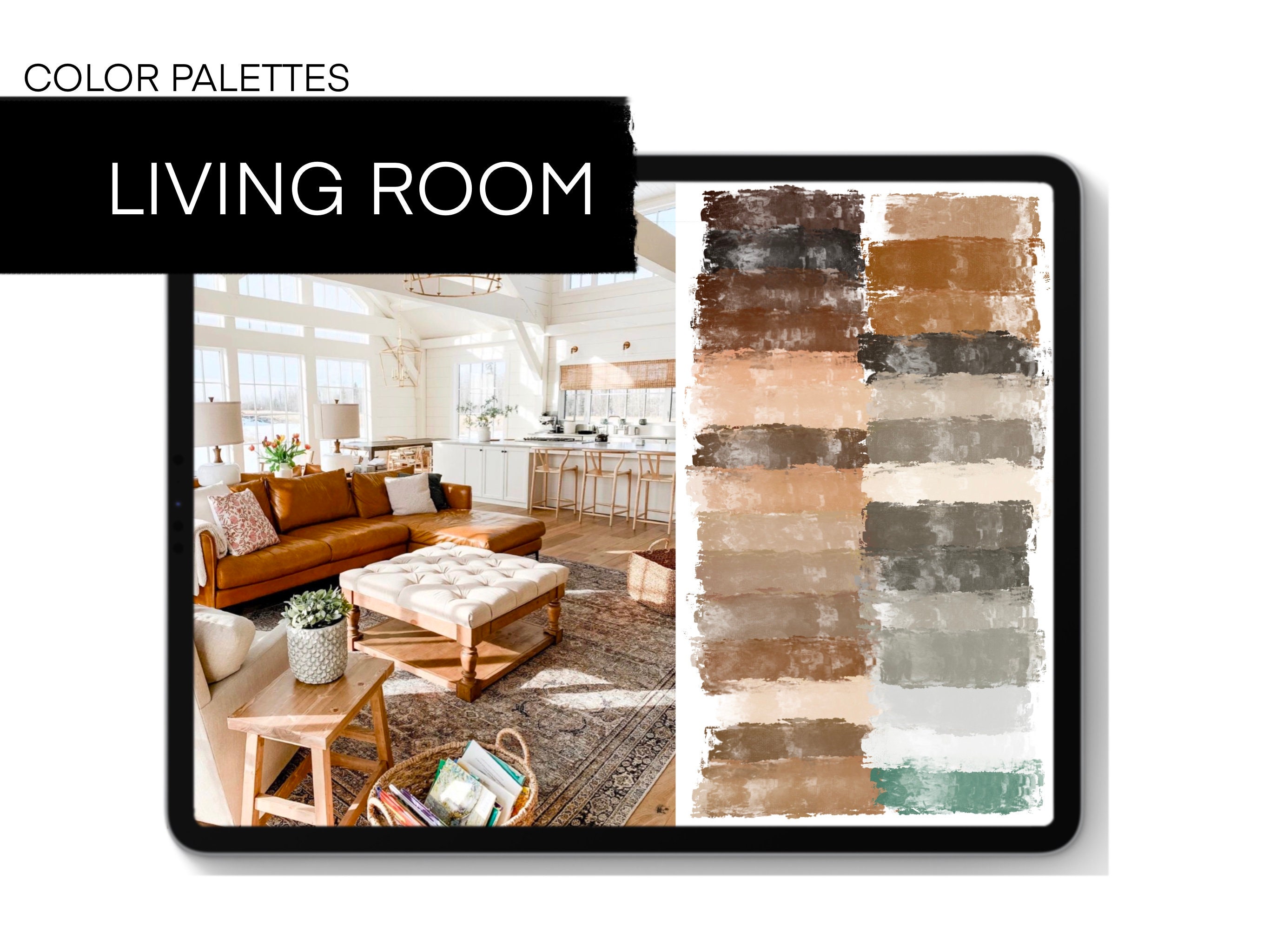 Farmhouse Color Palettes for Procreate | 150 Colors for Interior Design ...
