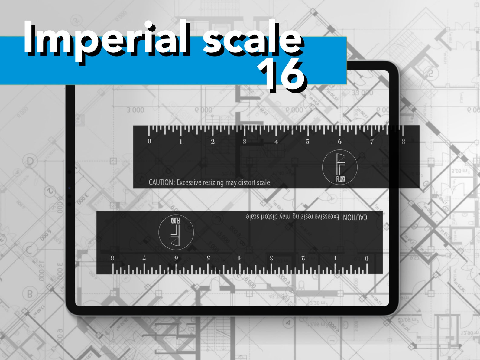 Unique Black Ruler Procreate Architectural Rulers | Imperial/english Scale Ruler in 16 ...