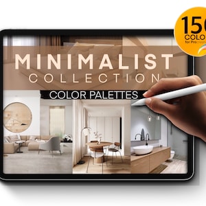Palettes de couleurs minimalistes pour procréer | 150 couleurs pour la décoration intérieure | Pour chambre à coucher, cuisine, toilettes et salle de bain, salle à manger et salon.