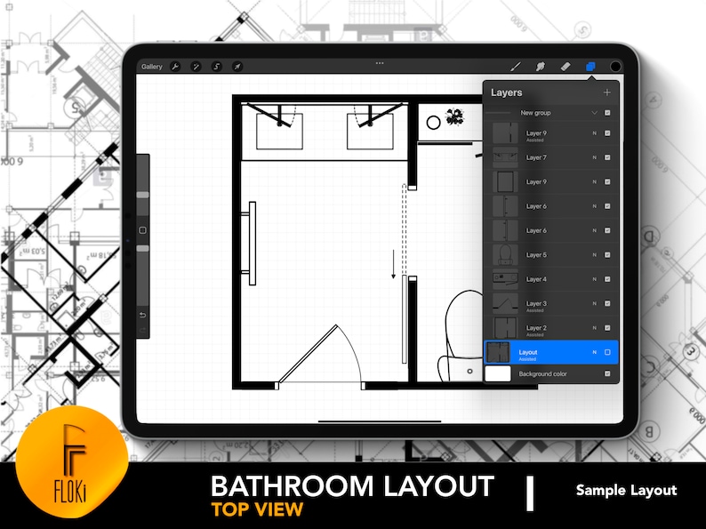 Architectural Bathroom Layout for Procreate Bathroom Design 10 Bathroom