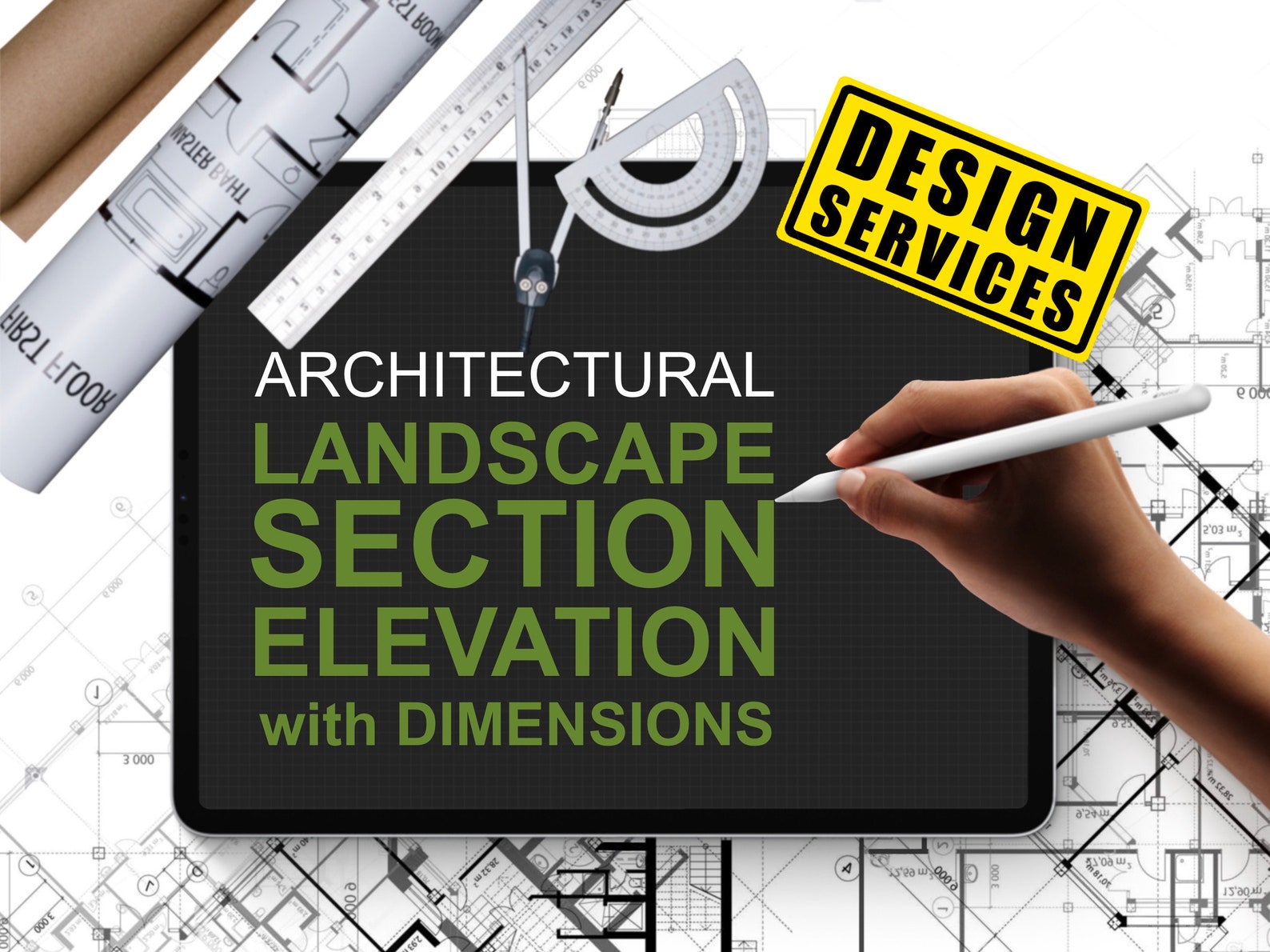 Custom-made Landscape Section Elevation | Professionally-made 2D ...